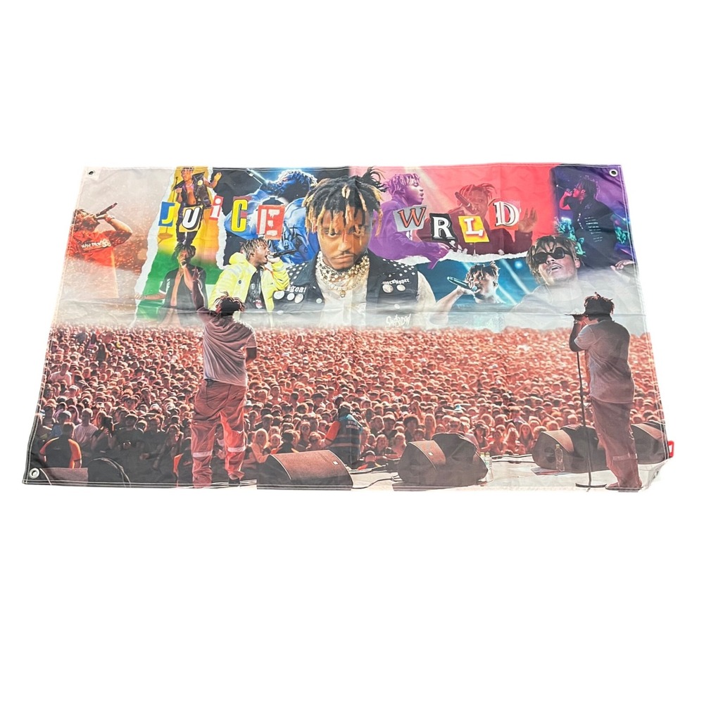 HypeFlags Juice WRLD Tribute Flag Banner‎ Wall Decor 35"x58" Polyester Collage